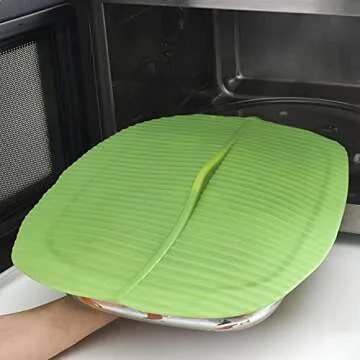 Stylish Silicone Banana Leaf Lid for Food Storage