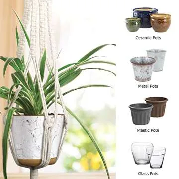 MIPON Macrame Plant Hanger 3 Pack for Stylish Home Decor