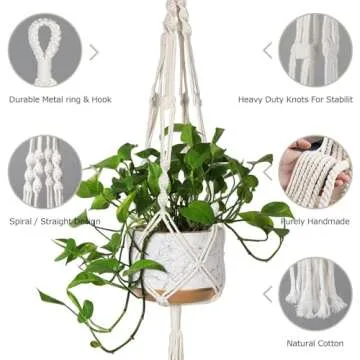 MIPON Macrame Plant Hanger 3 Pack for Stylish Home Decor