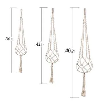 MIPON Macrame Plant Hanger 3 Pack for Stylish Home Decor