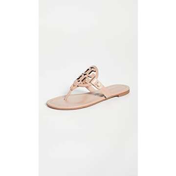 Tory Burch Women's Miller Thong Sandals, Light Makeup, Tan, 6.5 Medium US