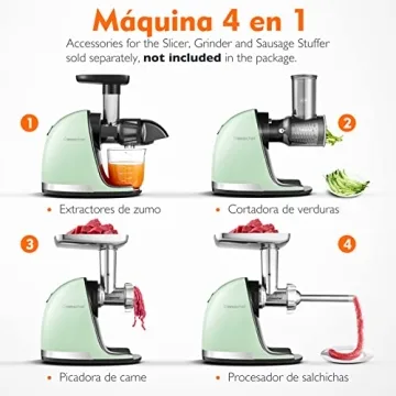 AMZCHEF Masticating Juicer for Nutritious Cold Press Juice