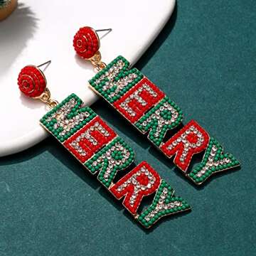 ANGLESJELL Christmas Earrings for Festive Holiday Style