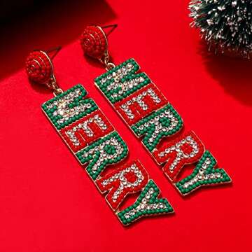 ANGLESJELL Christmas Earrings for Festive Holiday Style