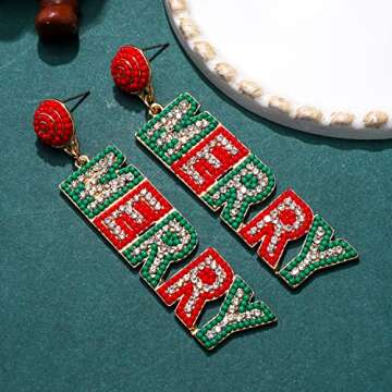 ANGLESJELL Christmas Earrings for Festive Holiday Style