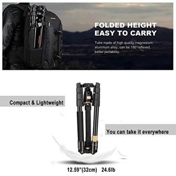 AFAITH Compact Travel Tripod for DSLR Cameras