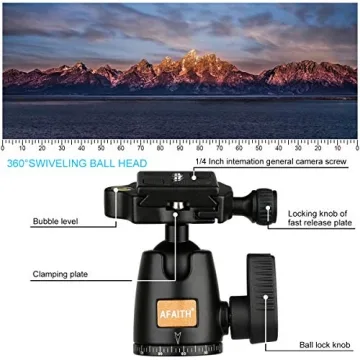 AFAITH Compact Travel Tripod for DSLR Cameras