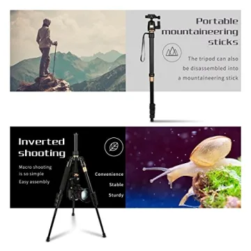 AFAITH Compact Travel Tripod for DSLR Cameras