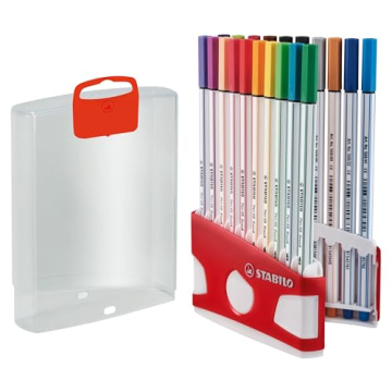 STABILO Pen 68 Brush - 19 Vibrant Colors for Creative Art
