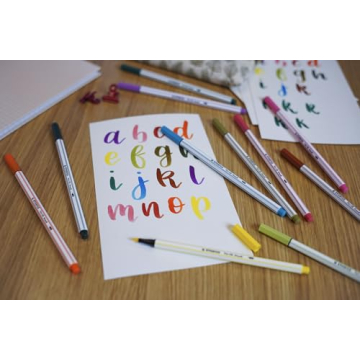 STABILO Pen 68 Brush - 19 Vibrant Colors for Creative Art