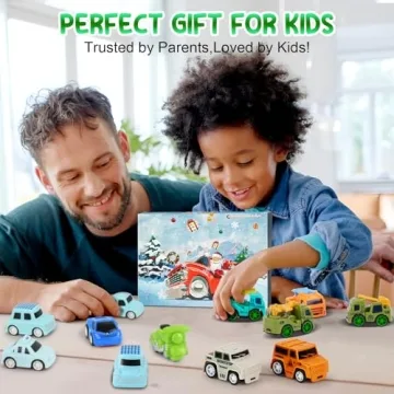 HUGERSTONE 2024 Kids Advent Calendar with Pull Back Cars
