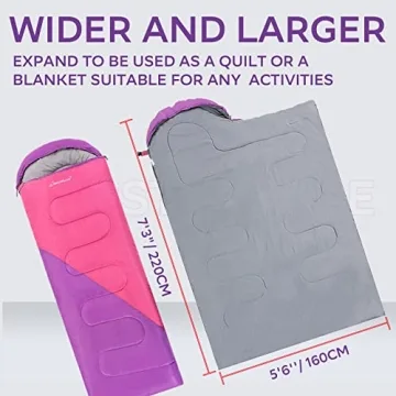 Clostnature Lightweight Sleeping Bag for Kids and Adults