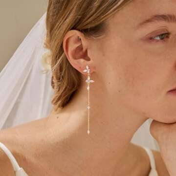 SELFROSE Butterfly Drop Earrings Women, 14K Gold Plated Butterfly Dangle Earrings for Women Trendy Cute Gold Earrings Dainty Gold Drop Earrings Hypoallergenic Butterfly Stud Earrings Jewelry for Women