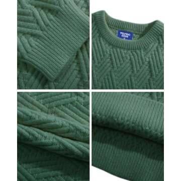 Aelfric Eden Vintage Oversized Sweaters Crewneck Knit Pullover Baggy Loose Casual Cable Sweater 2024 Fall Clothes Green