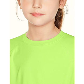 TSLA Kids UPF 50+ Short Sleeve Swim Shirt for Summer Fun