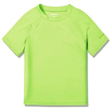TSLA Kids UPF 50+ Short Sleeve Swim Shirt for Summer Fun
