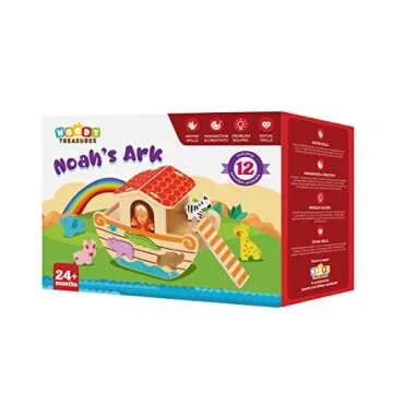 Woody Treasures Noah's Ark Toy for Children - Educational Fun