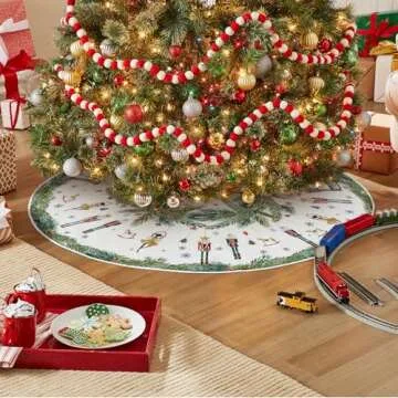 AVOIN Colorlife Christmas Tree Skirt - 48 inch Holiday Decor