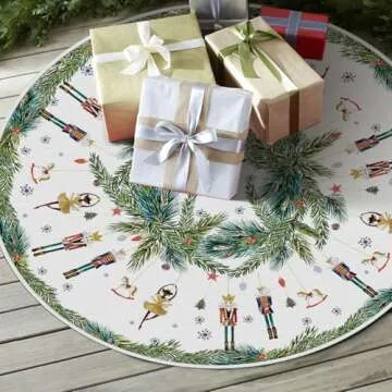 AVOIN Colorlife Christmas Tree Skirt - 48 inch Holiday Decor