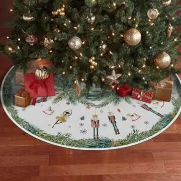 AVOIN Colorlife Christmas Tree Skirt - 48 inch Holiday Decor