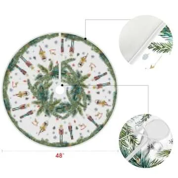 AVOIN Colorlife Christmas Tree Skirt - 48 inch Holiday Decor