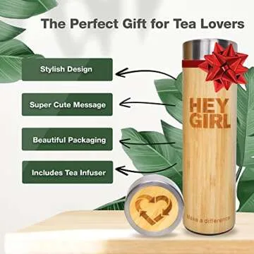 Eco-Friendly Bamboo Tea Infuser Bottle for Loose Leaf Tea