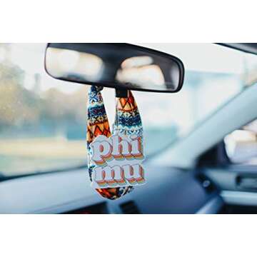 Sorority Shop PM Retro Air Freshener - Phi Mu Bubblegum Scented Air Freshener – Sorority Retro Des...