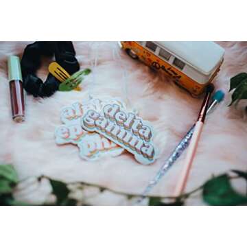 Sorority Shop PM Retro Air Freshener - Phi Mu Bubblegum Scented Air Freshener – Sorority Retro Design Air Freshener for Car or Dorm– Sorority Gift, Charm Paraphernalia