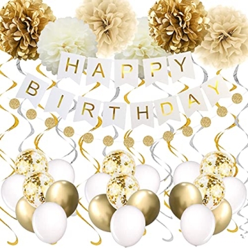 Elegant Gold Birthday Party Decorations for All Ages