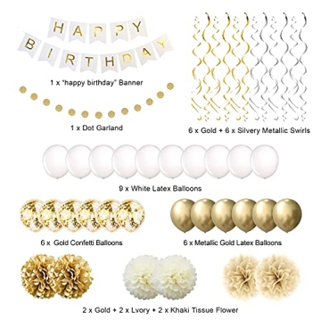Elegant Gold Birthday Party Decorations for All Ages