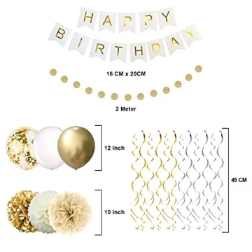 Elegant Gold Birthday Party Decorations for All Ages