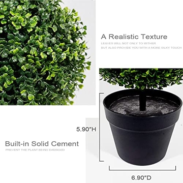 Realistic 38" Artificial Topiary Trees for Home and Garden