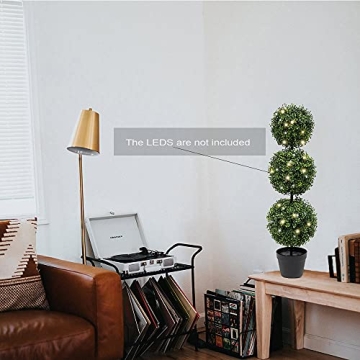 Realistic 38" Artificial Topiary Trees for Home and Garden