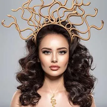 Stunning 3 Pcs Medusa Costume Jewelry Set for Women