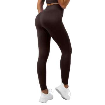 Sportneer Workout Sets for Women 2 Piece, Ribbed Seamless Cute One Shoulder Sports Bra and High Waisted Leggings Matching Gym Yoga Set Outfits Work Out Set Coffee M