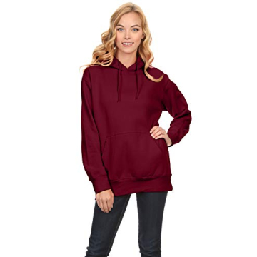 Simlu Women's Maroon Hoodie Sweatshirt for Cozy Comfort