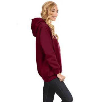 Simlu Women's Maroon Hoodie Sweatshirt for Cozy Comfort