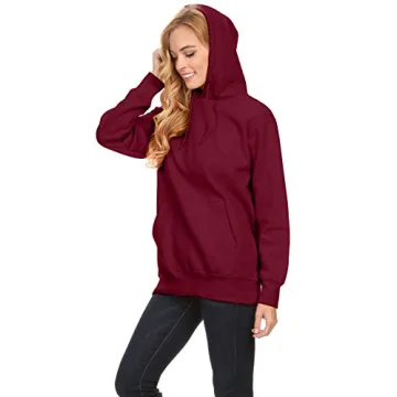 Simlu Women's Maroon Hoodie Sweatshirt for Cozy Comfort