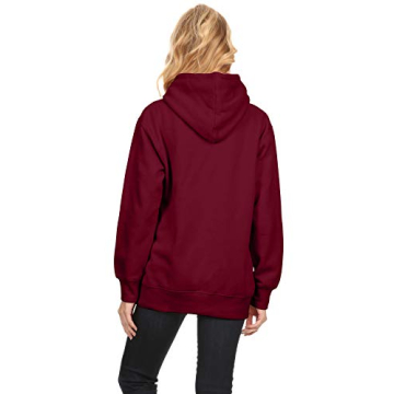 Simlu Women's Maroon Hoodie Sweatshirt for Cozy Comfort