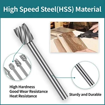 20PCS HSS Rotary Burr Set for Woodworking and Carving