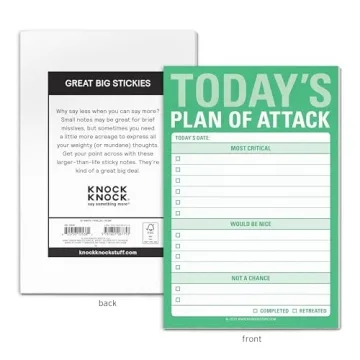 Knock Knock Plan of Attack Sticky Notes for Daily Planning