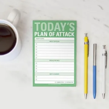 Knock Knock Plan of Attack Sticky Notes for Daily Planning