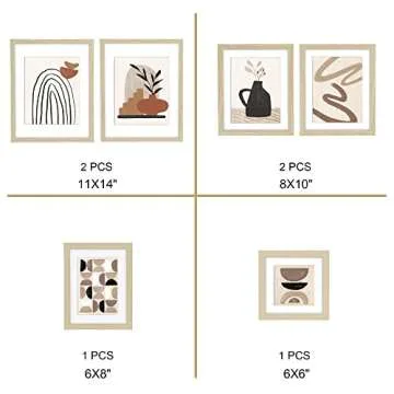 ArtbyHannah Boho Gallery Wall Frame Set - 6-Pack