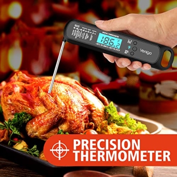 Digital Meat Thermometer - Instant Read & Waterproof