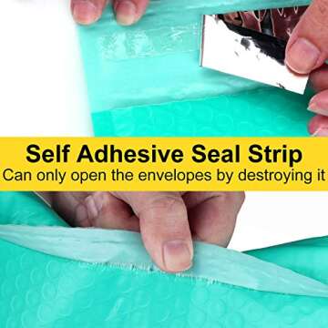 #2 8.5 x 11 inch Padded Envelopes Cushioned Poly Teal Bubble Mailer Self Seal Teal Shipping Envelopes Pack of 20