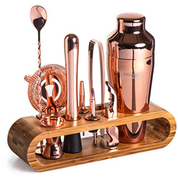 Ultimate Mixology Bartender Kit - 10-Piece Bar Tool Set with Bamboo Stand