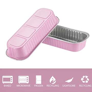 EUSOAR 50 pcs Aluminum Cupcake Liners with Lids