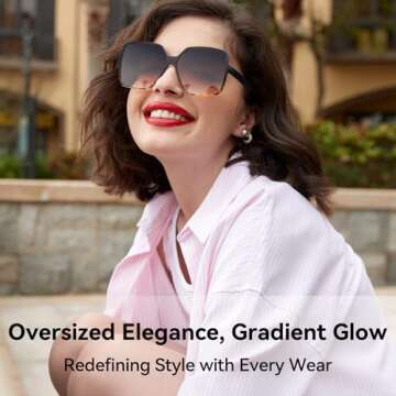 Dollger Oversized Square Sunglasses for Women Big Large Wide Fashion Shades for Men UV Protection Unisex