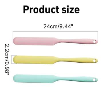 LVYKING 3 Pcs Silicone Jar Spatula Set - Durable & Heat-Resistant Tools for Kitchen