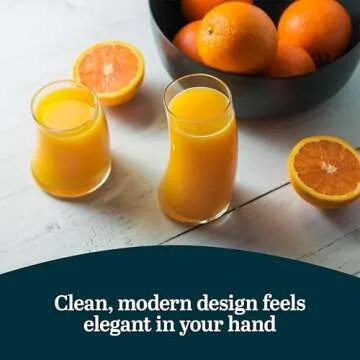 Libbey Swerve Drinking Glasses Set of 16, Dishwasher Safe, Chip Resistant Everyday Drinking Glasses, Fun and Edgy Set of Glasses for Special Events